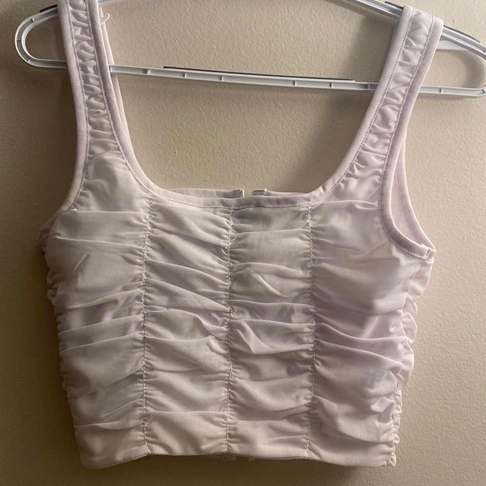 Cropped White top!